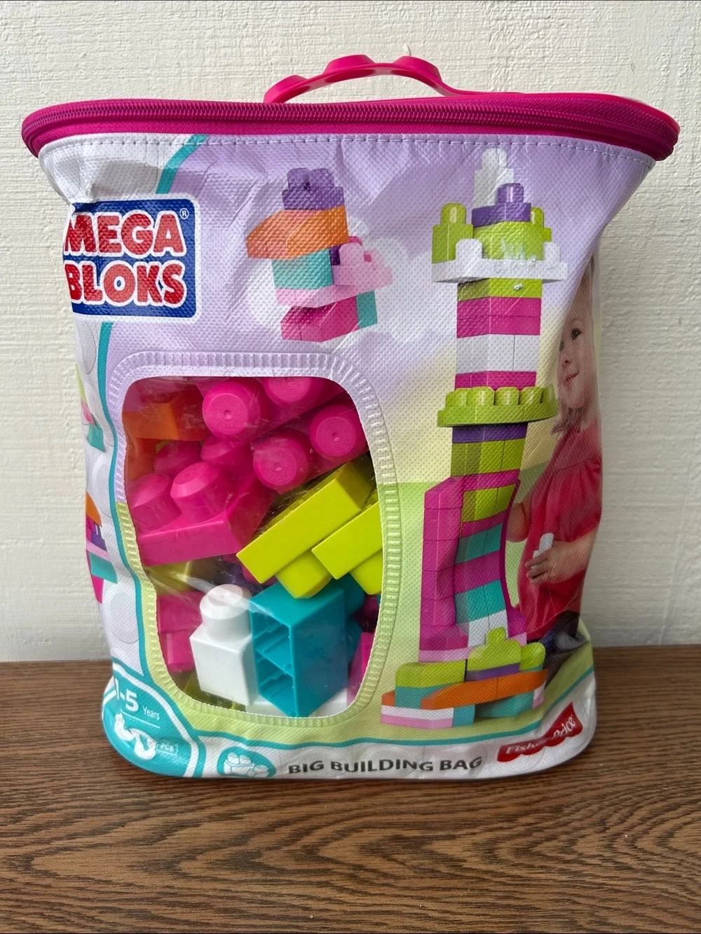 Big Building Bag - Pink Multicolor Kids Blocks New never open!